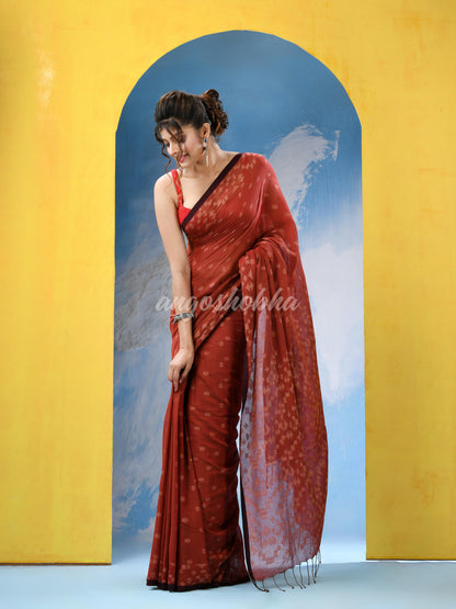 Aubum Cotton Handloom Saree