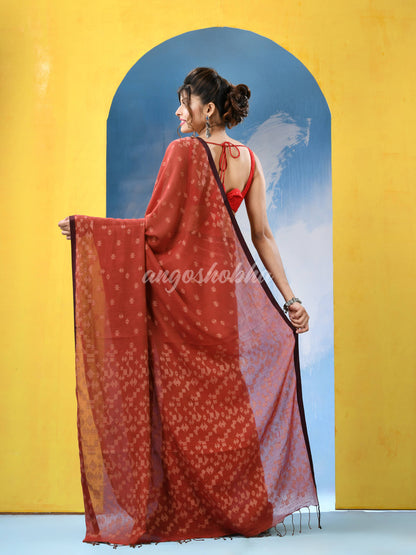 Aubum Cotton Handloom Saree