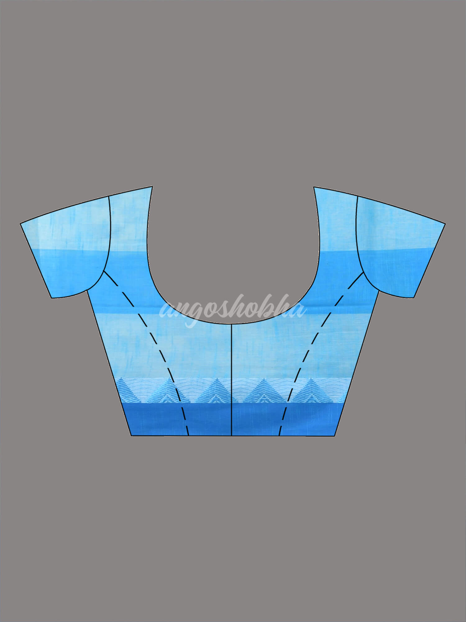 White Sky Blue Cotton Handloom Saree