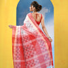 White Red Cotton Handloom Saree