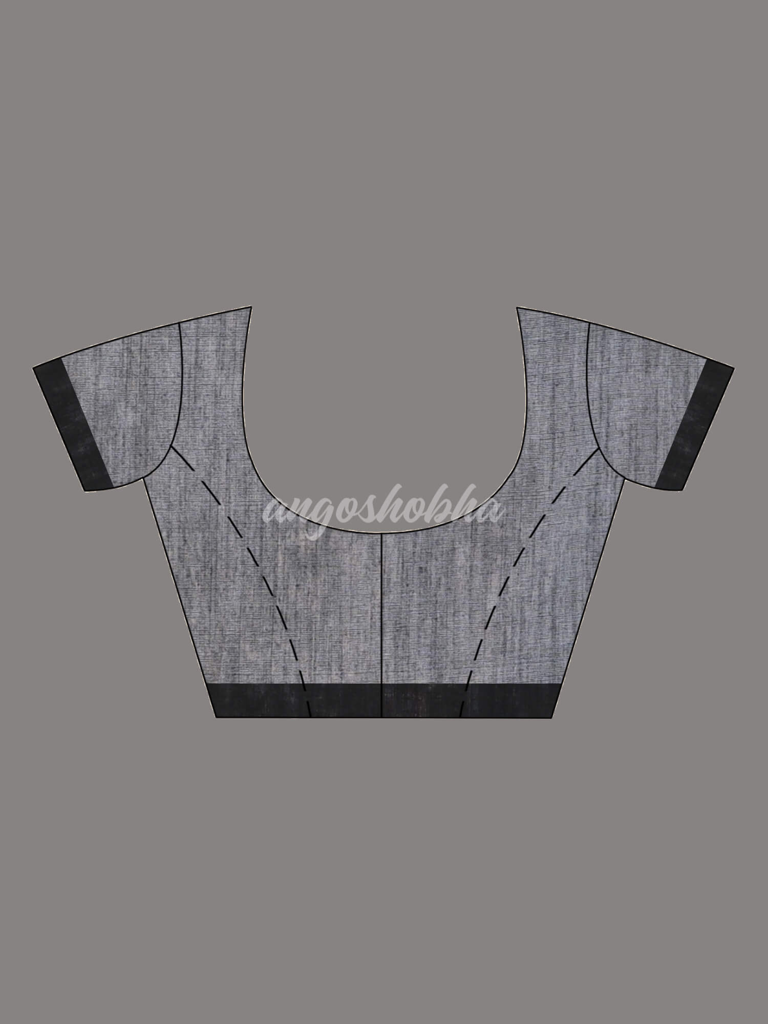 White Black Cotton Handloom Saree