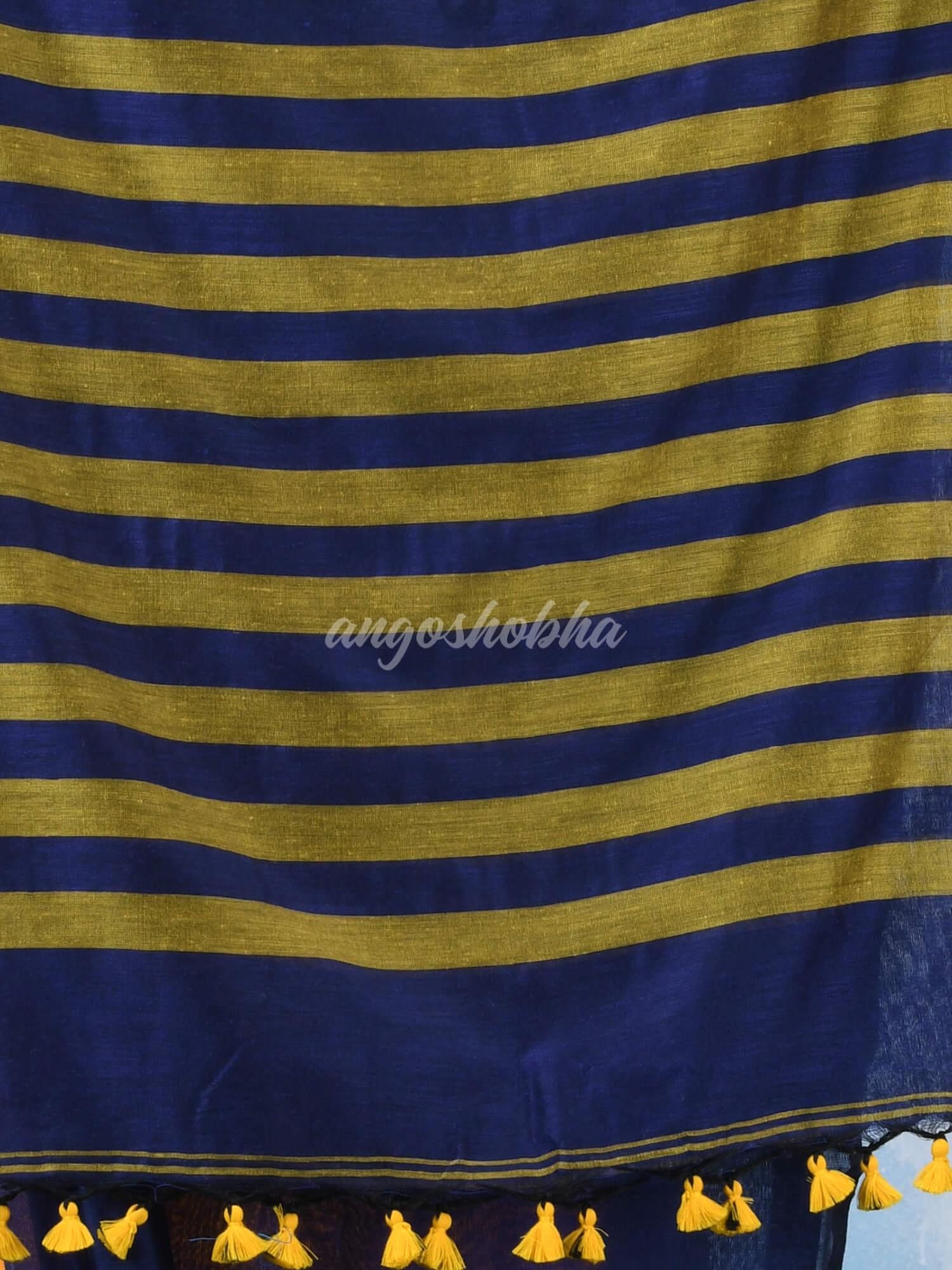 Blue Cotton Handloom Saree