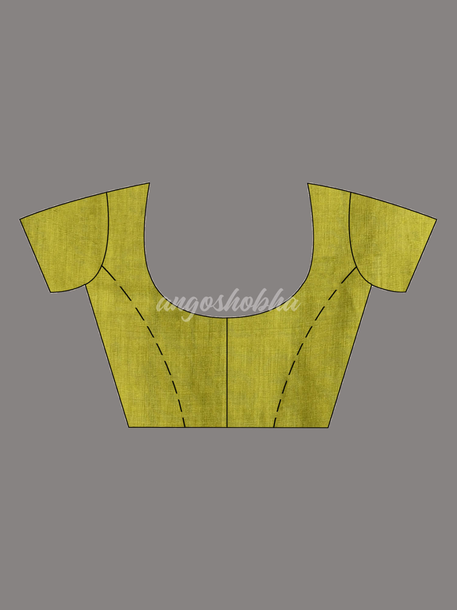 Lemon Cotton Handloom Saree blouse