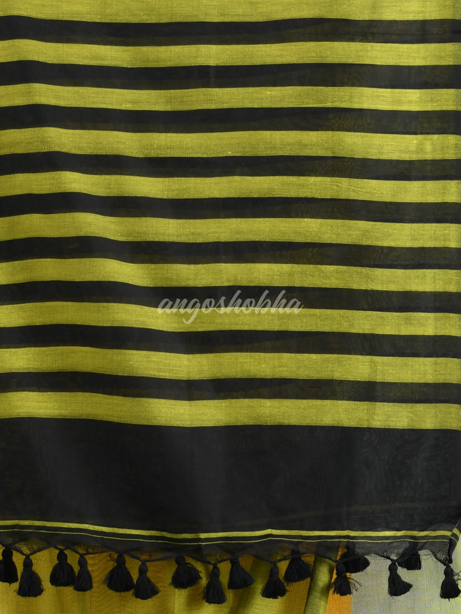 Lemon Cotton Handloom Saree