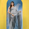 Silver Cotton Handloom Saree