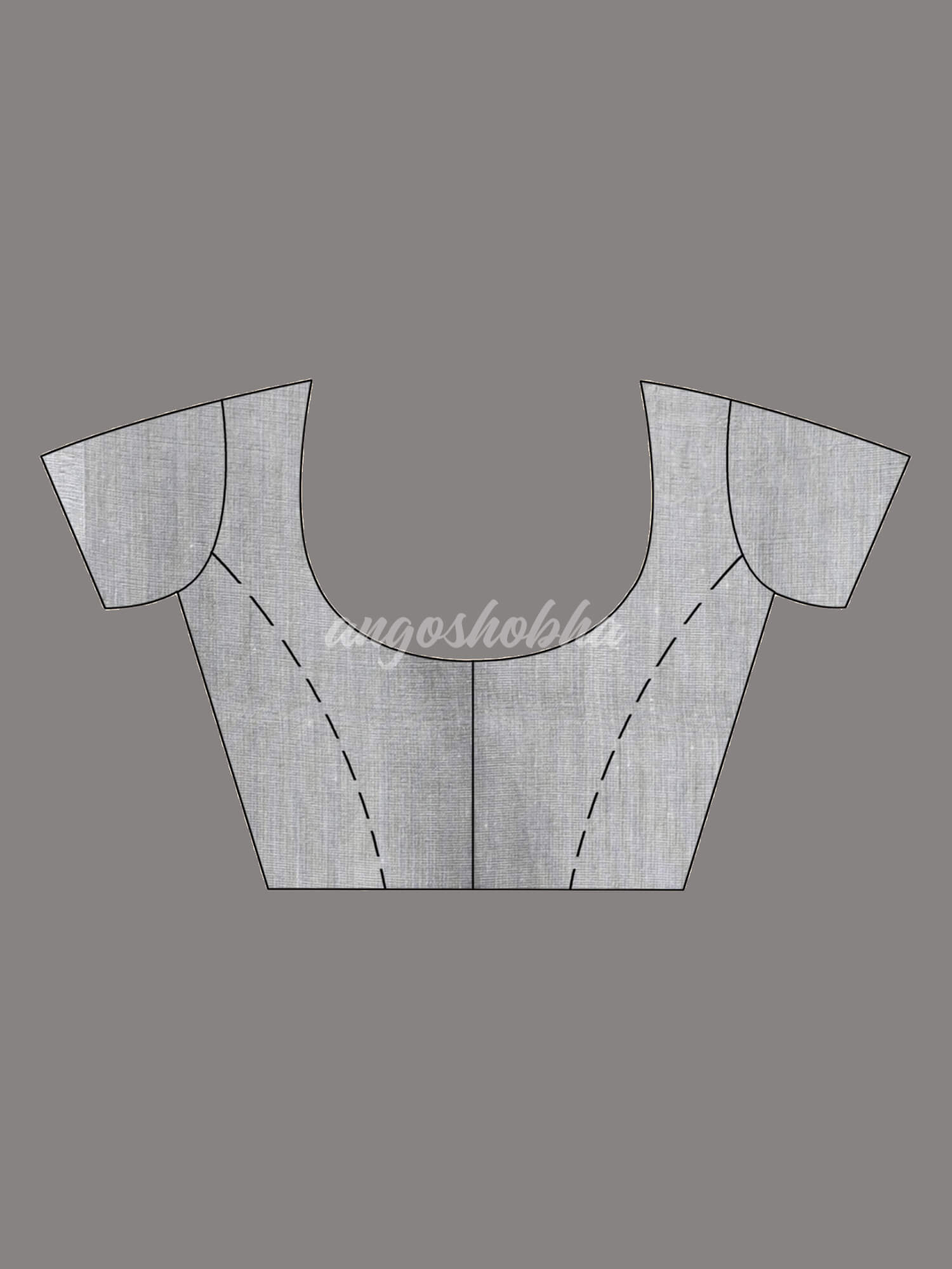  Silver Cotton Handloom Saree blouse