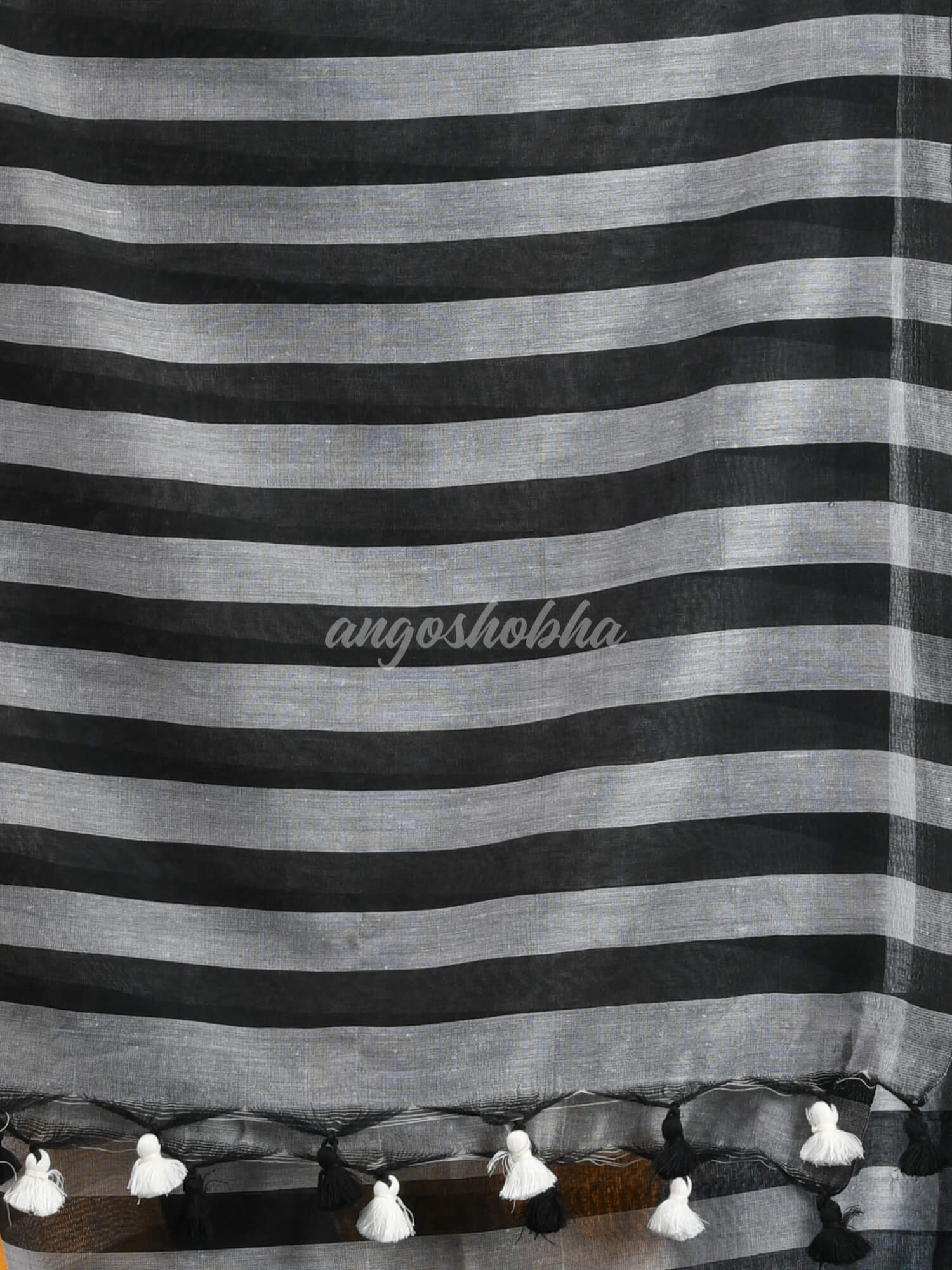 Silver Cotton Handloom Saree