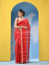 Red Cotton Handloom Saree