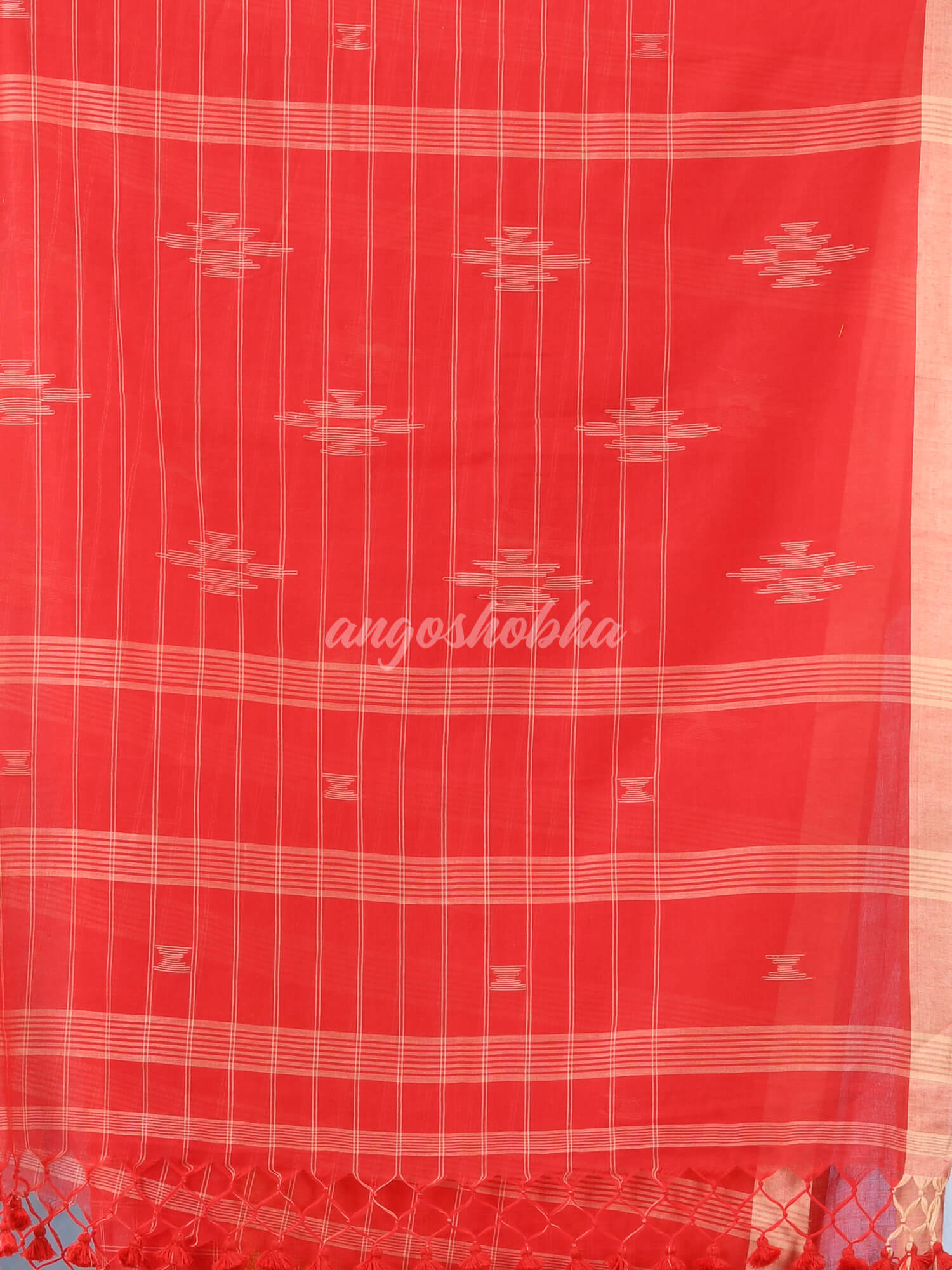 Red Cotton Handloom Saree