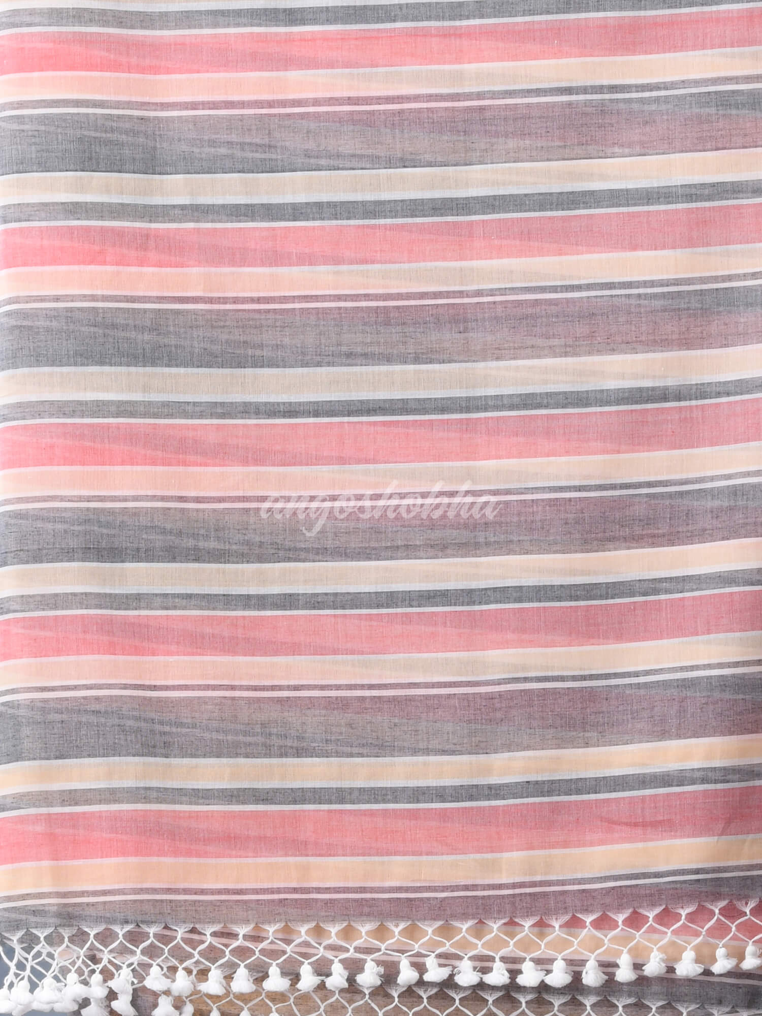 Multicolour Cotton Check Handloom Saree