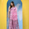 Pink Cotton Handloom Saree