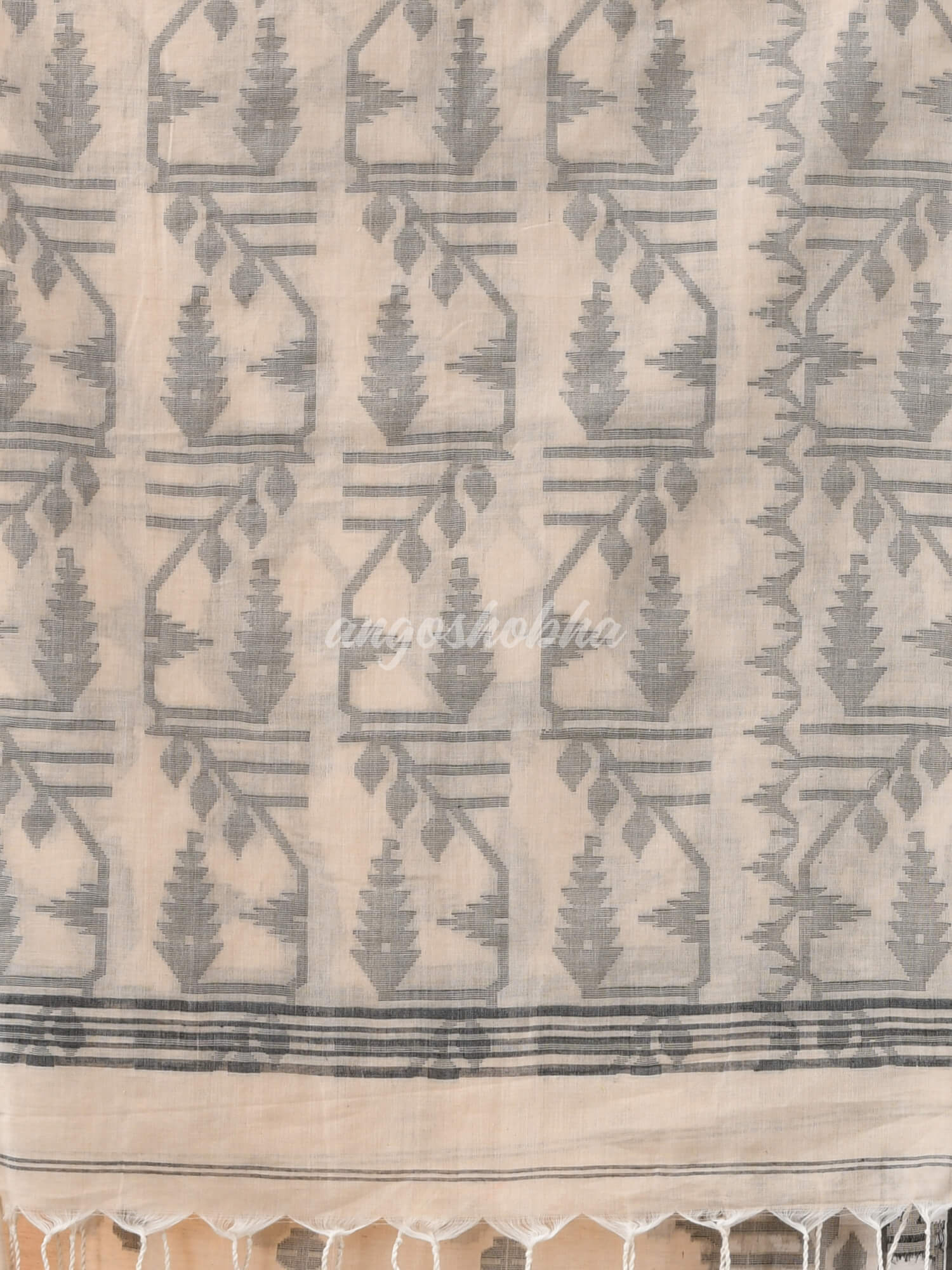 Tan Cotton Handloom Saree