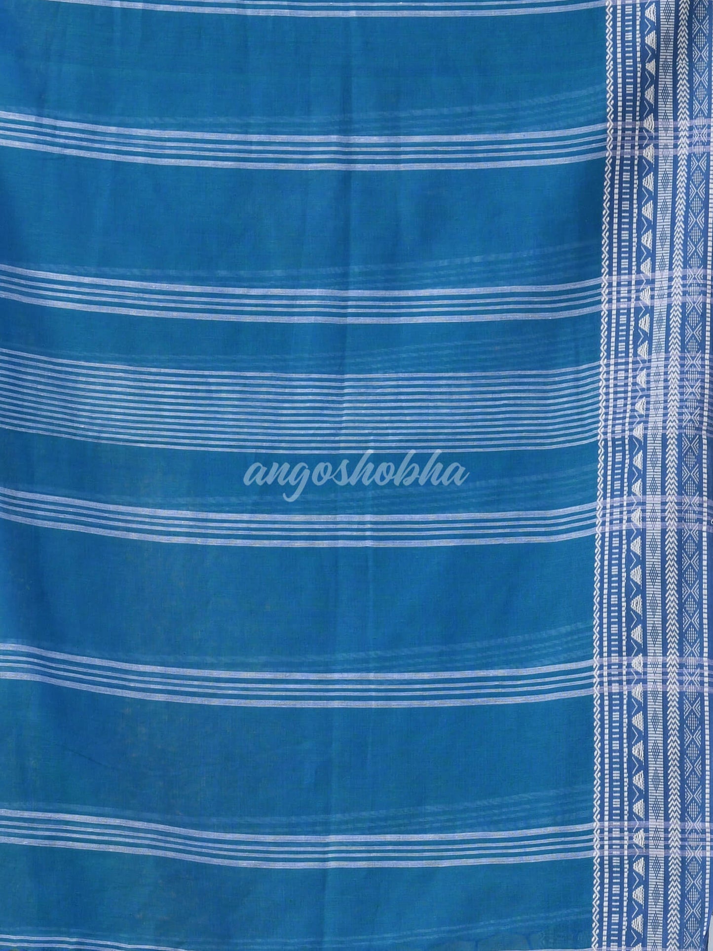 Munsell Blue Cotton Handloom Saree