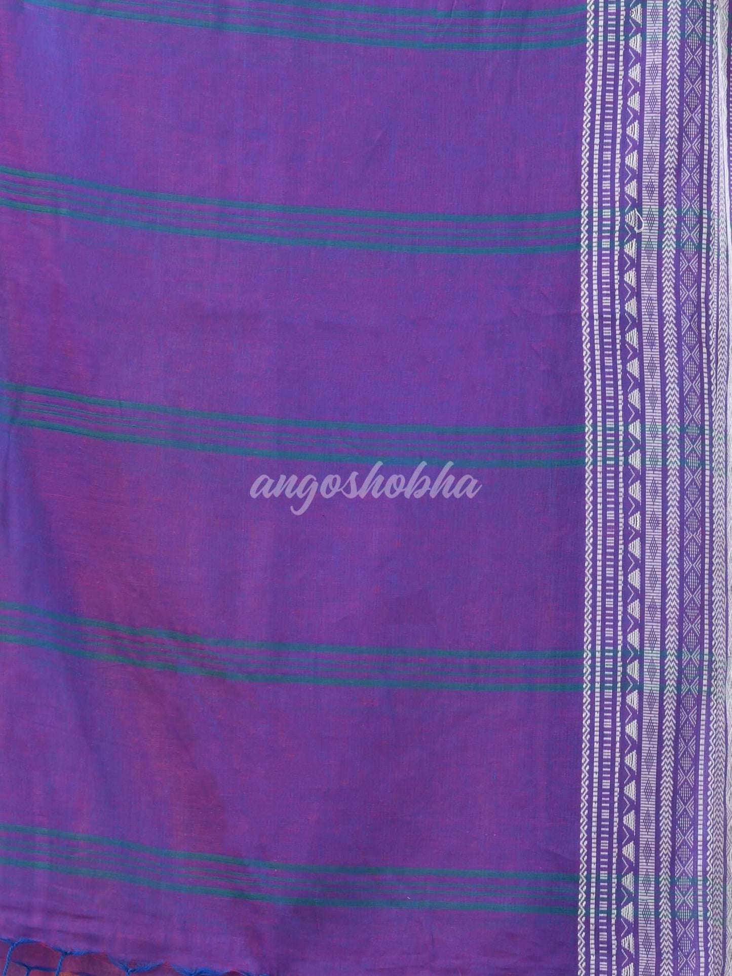 Purple Cotton Handloom Saree