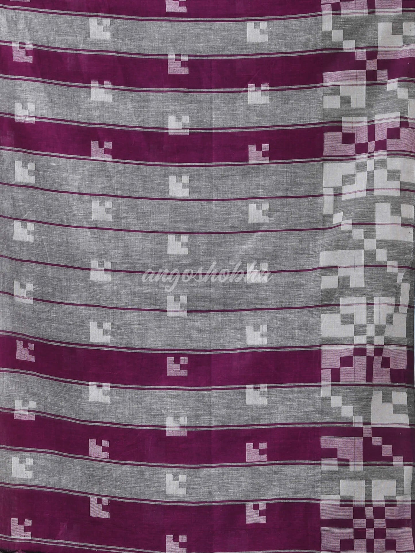 Purple Cotton Handloom Saree