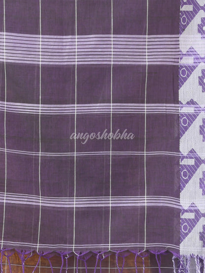 Dove Grey Cotton Handloom Saree