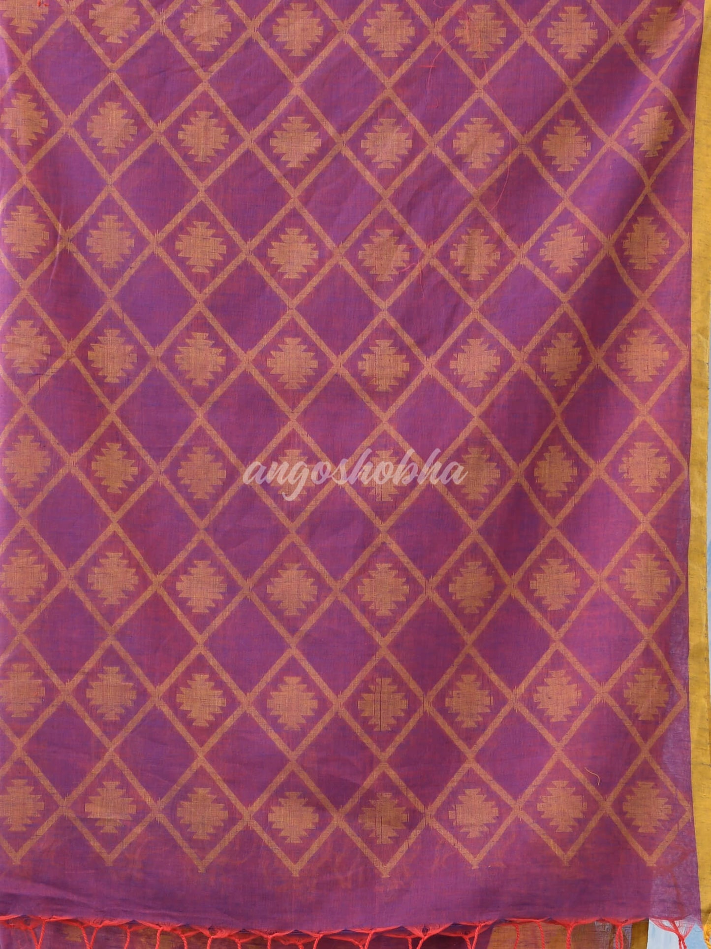 Deep Purple Cotton Handloom Saree