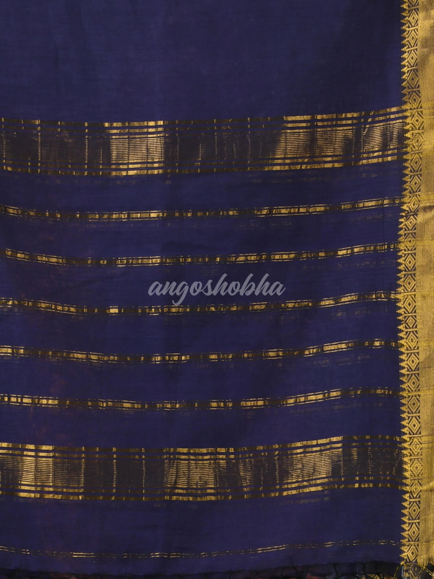 Blue Cotton Handloom Saree