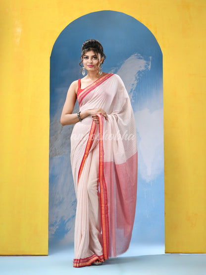 White Cotton Handloom Saree