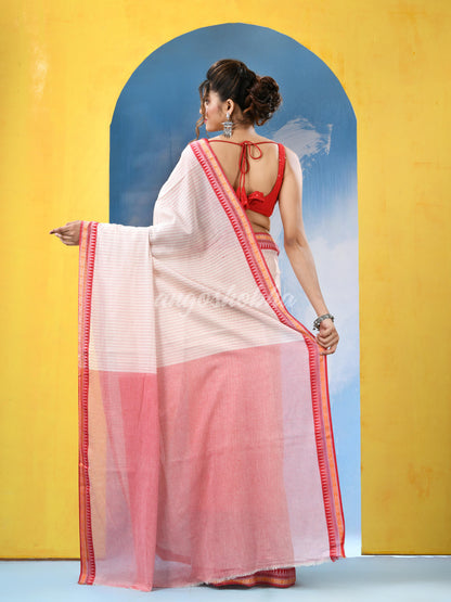 White Cotton Handloom Saree