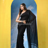 Black Cotton Handloom Saree