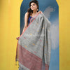 Silver Cotton Handloom Saree