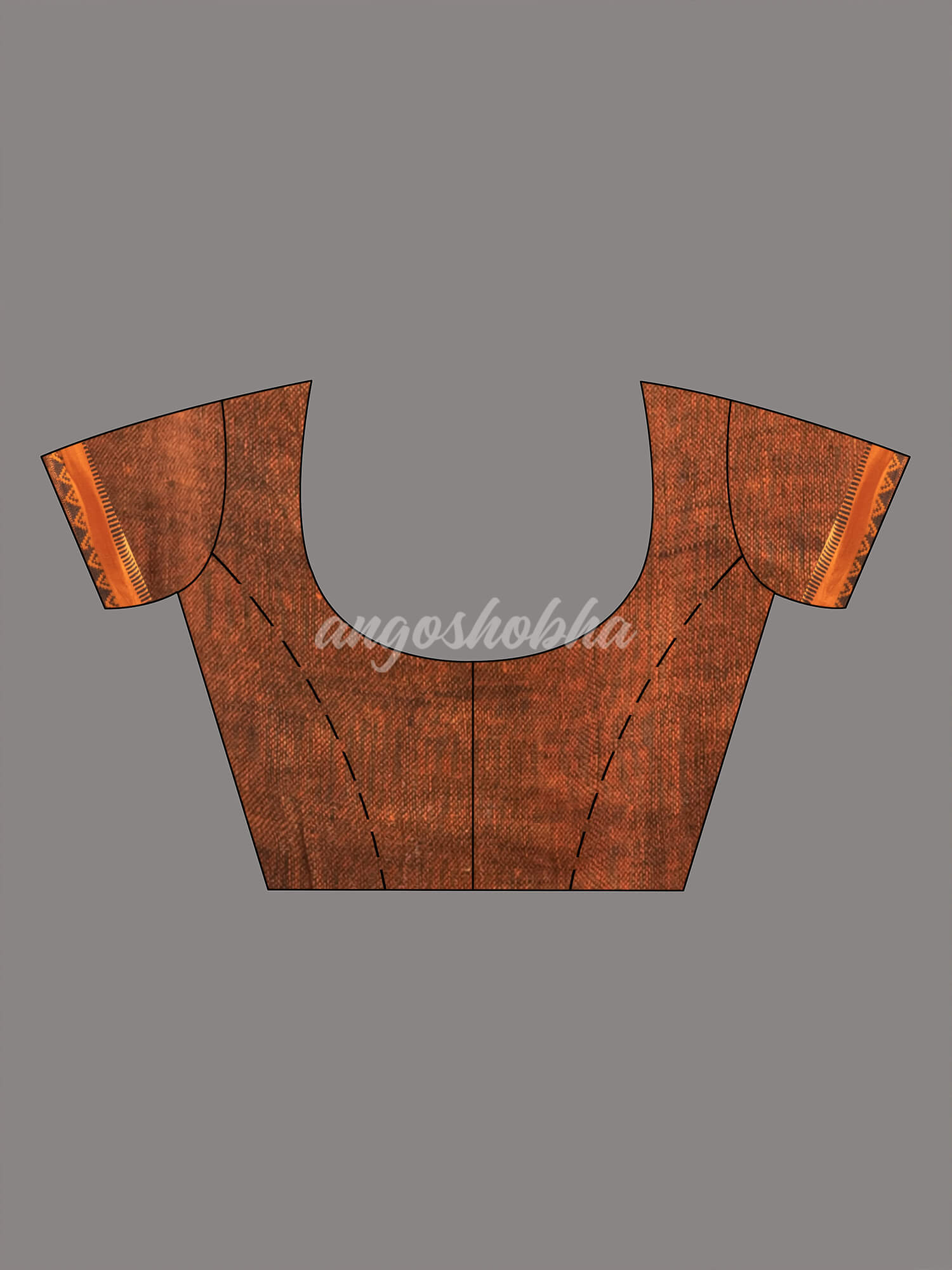 Purple Linen Handloom Saree blouse