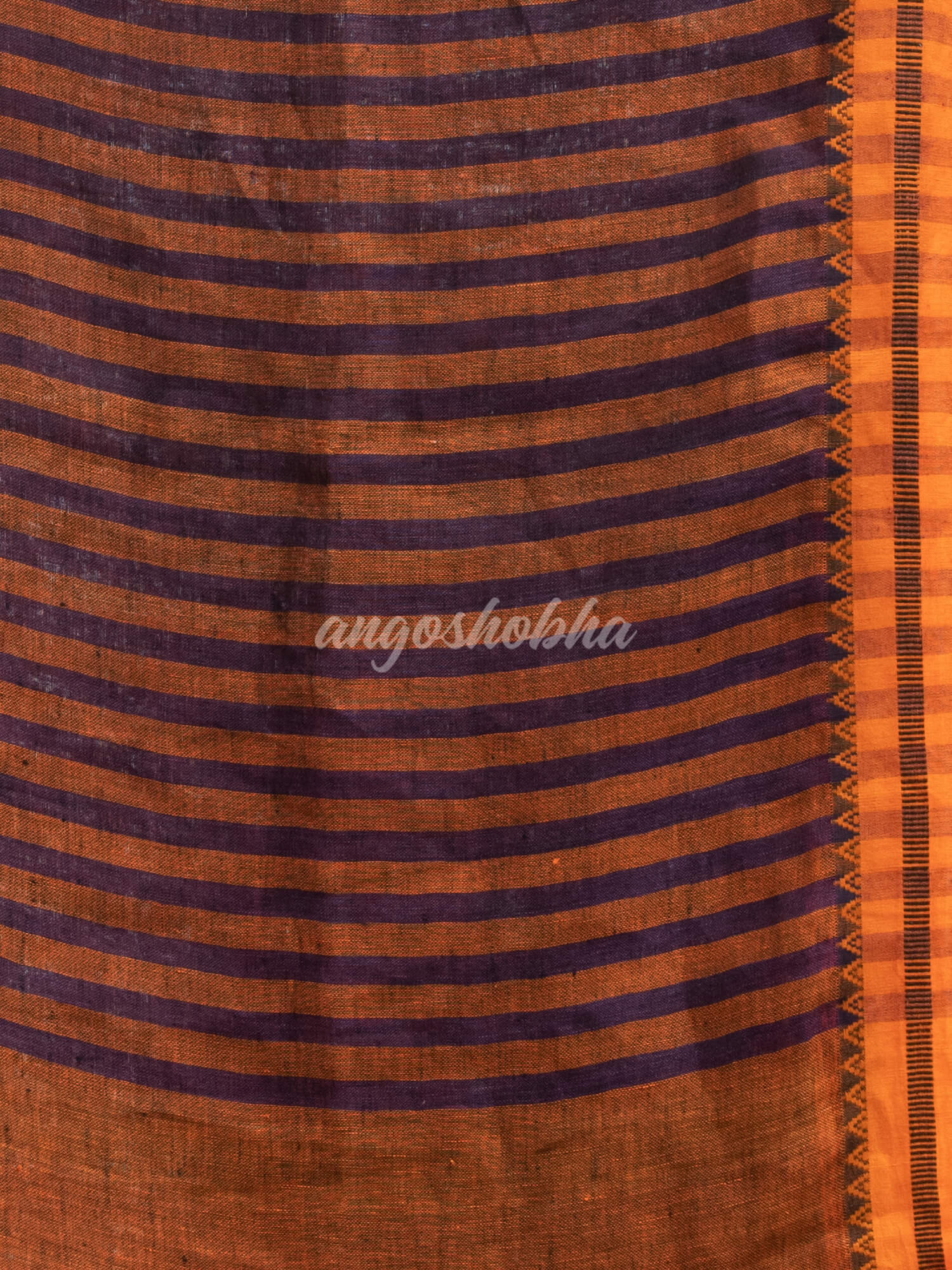 Purple Linen Handloom Saree