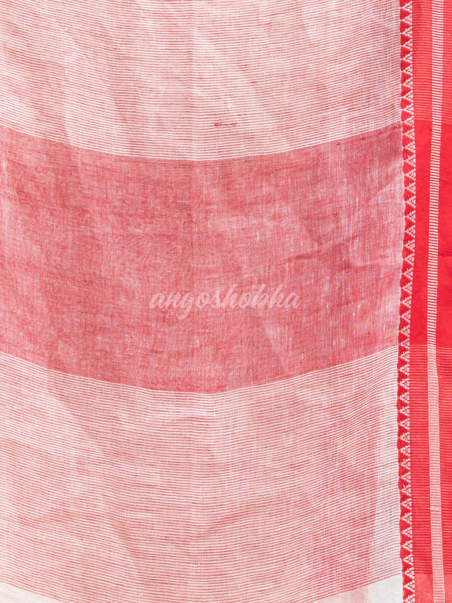 White Linen Handloom Saree