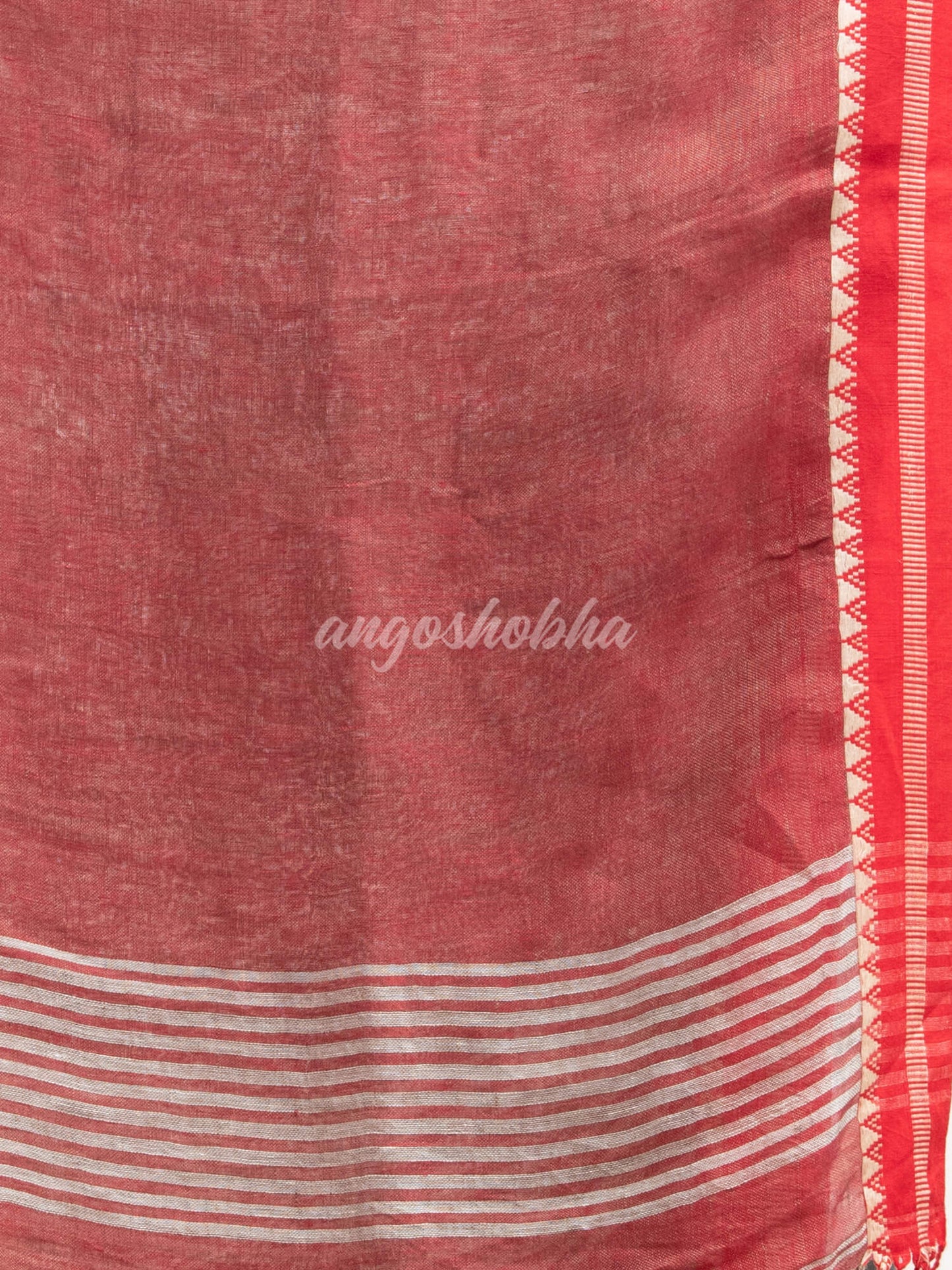 beautiful Off White Linen Handloom Saree