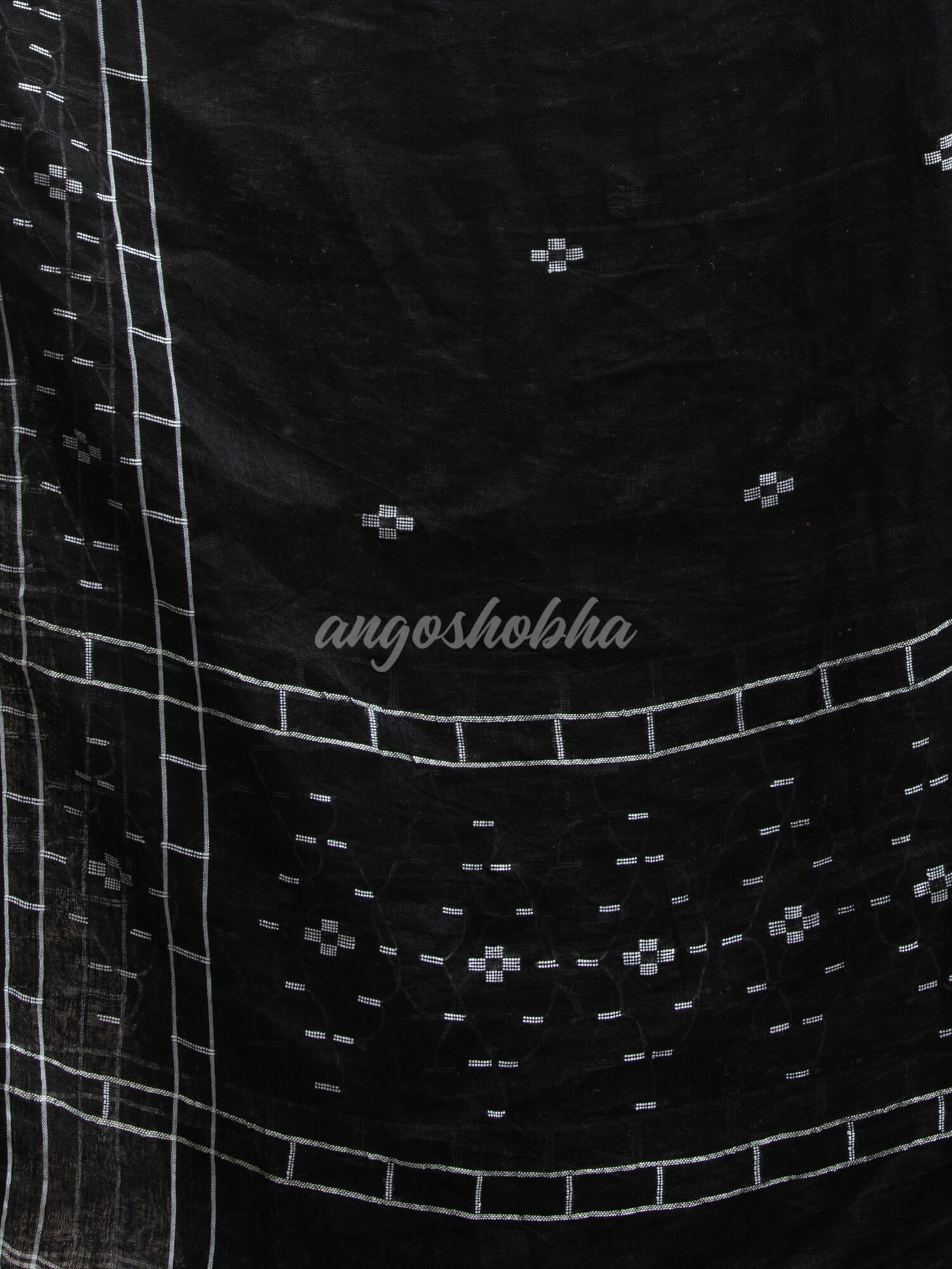 Black Linen Handloom Saree