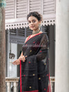 Black Linen Handloom Saree