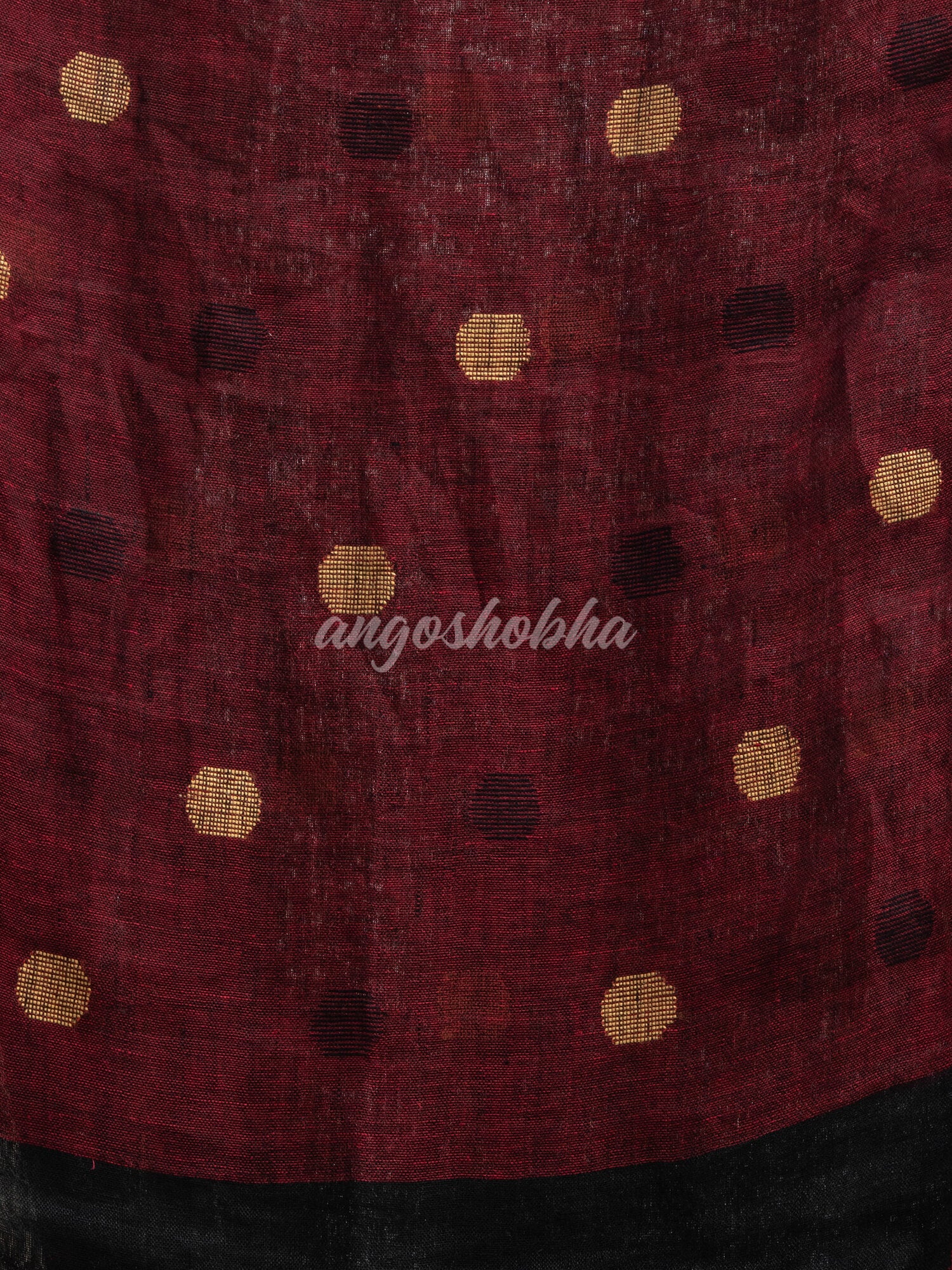 Black Linen Handloom Saree