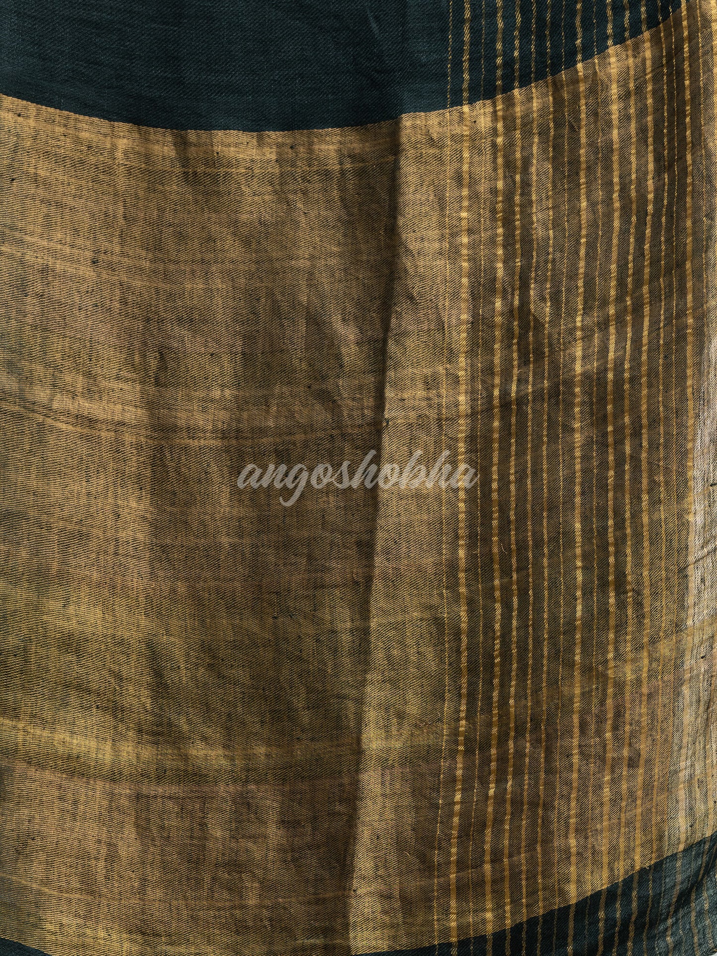 Charcoal Linen Handloom Saree