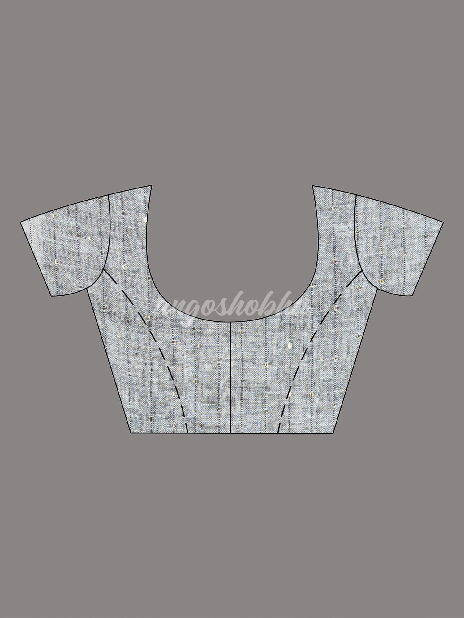 White Linen Handloom Saree blouse