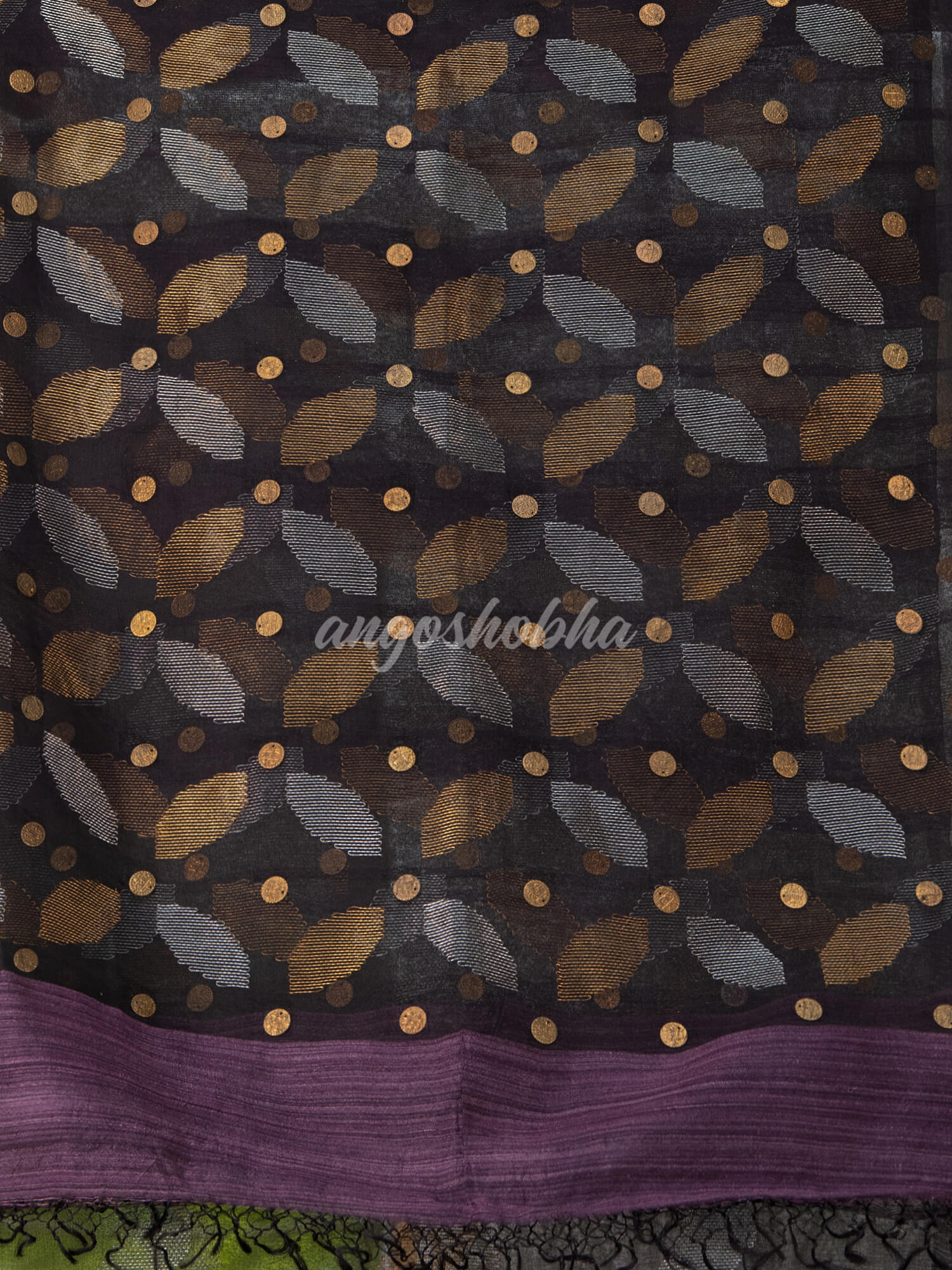 Chocolate Matka Silk Handloom Saree