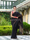 Black Matka Silk Handloom Saree