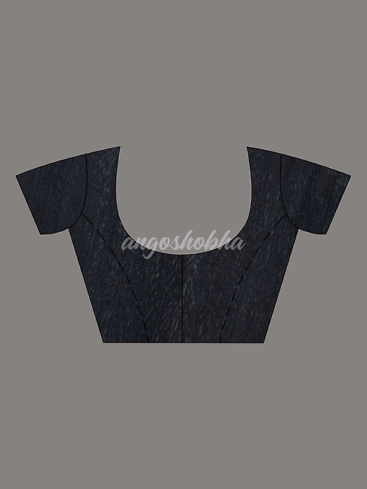 Black Matka Silk Handloom Saree blouse