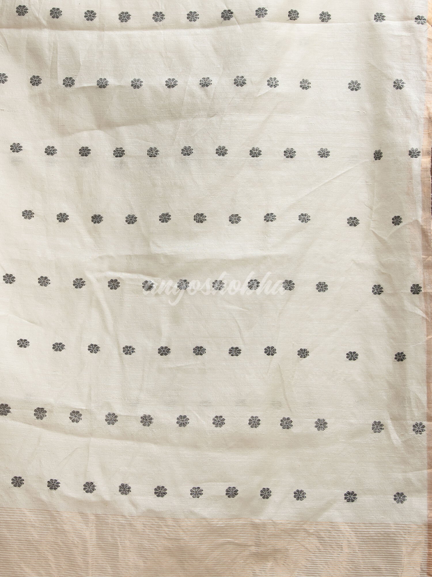 White Matka Silk Handloom Saree