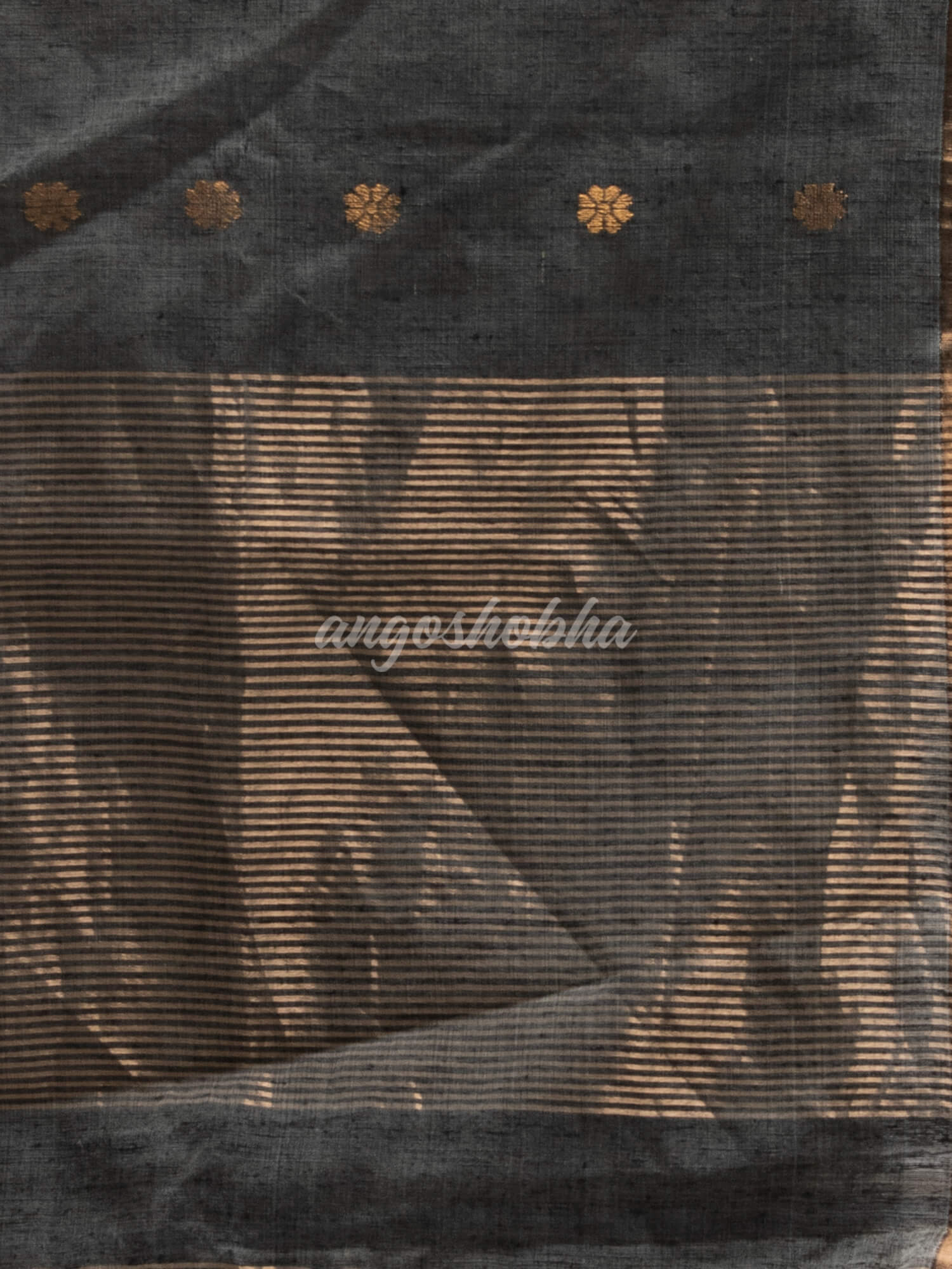 Grey Matka Silk Handloom Saree