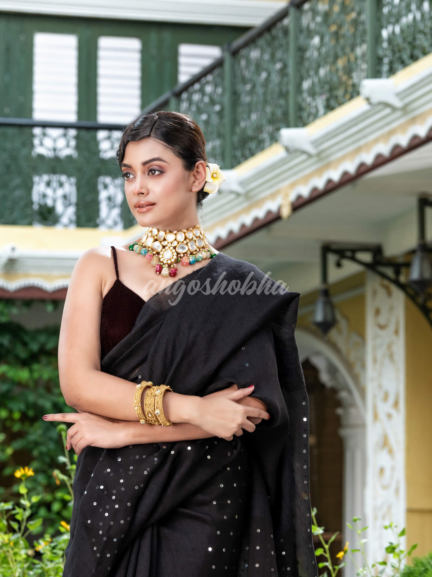 Black Matka Silk Handloom Saree