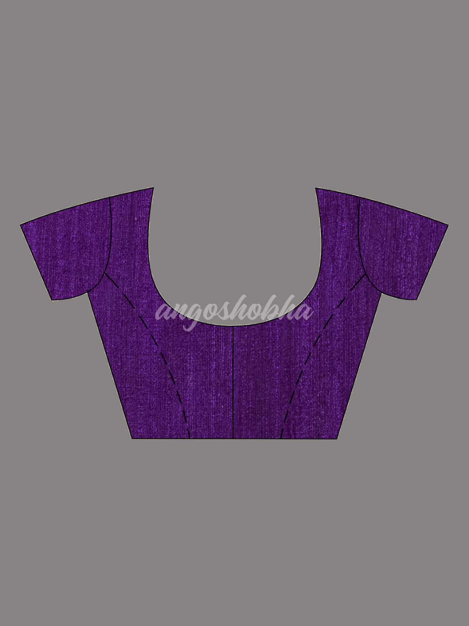 Purple Matka Silk Handloom Saree blouse