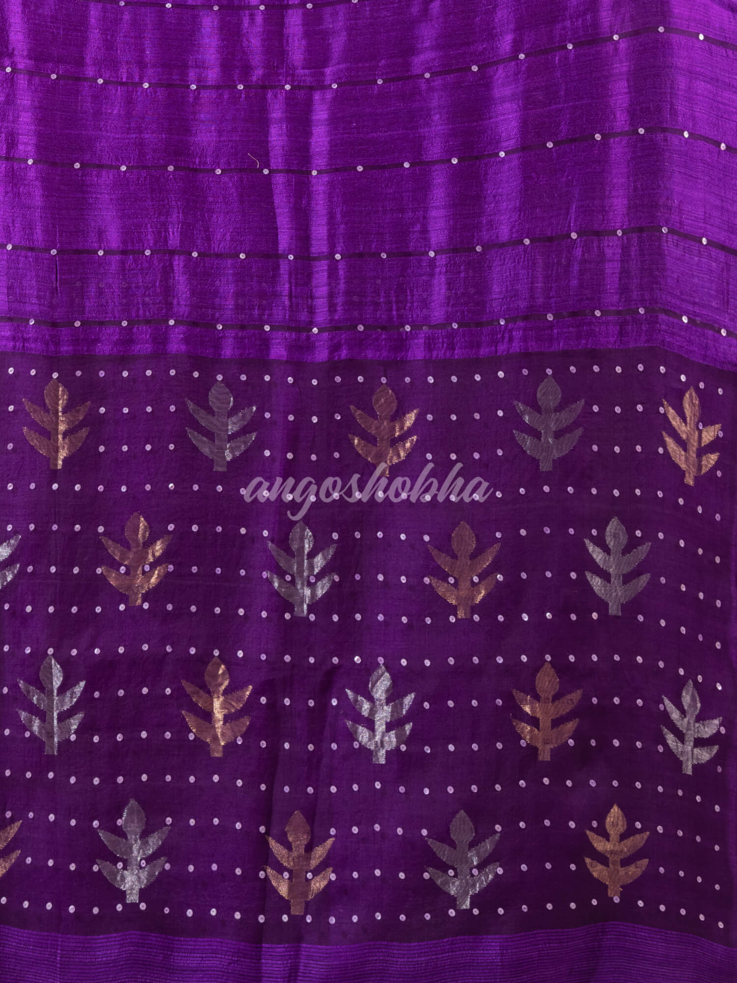 Purple Matka Silk Handloom Saree
