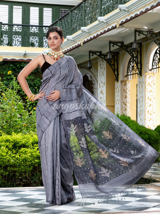 Silver Matka Silk Handloom Saree wholesale price