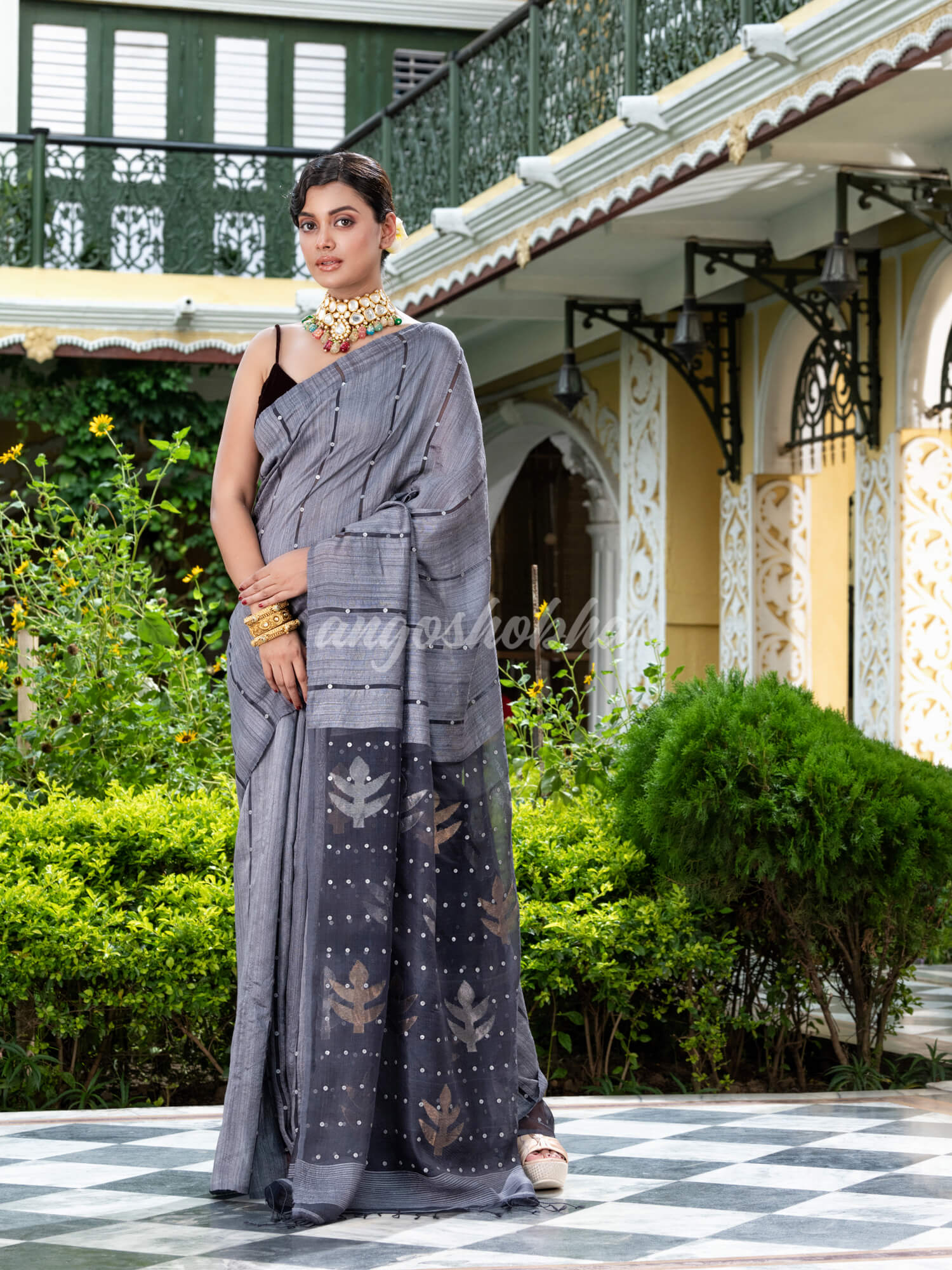 Silver Matka Silk Handloom Saree wholesale price