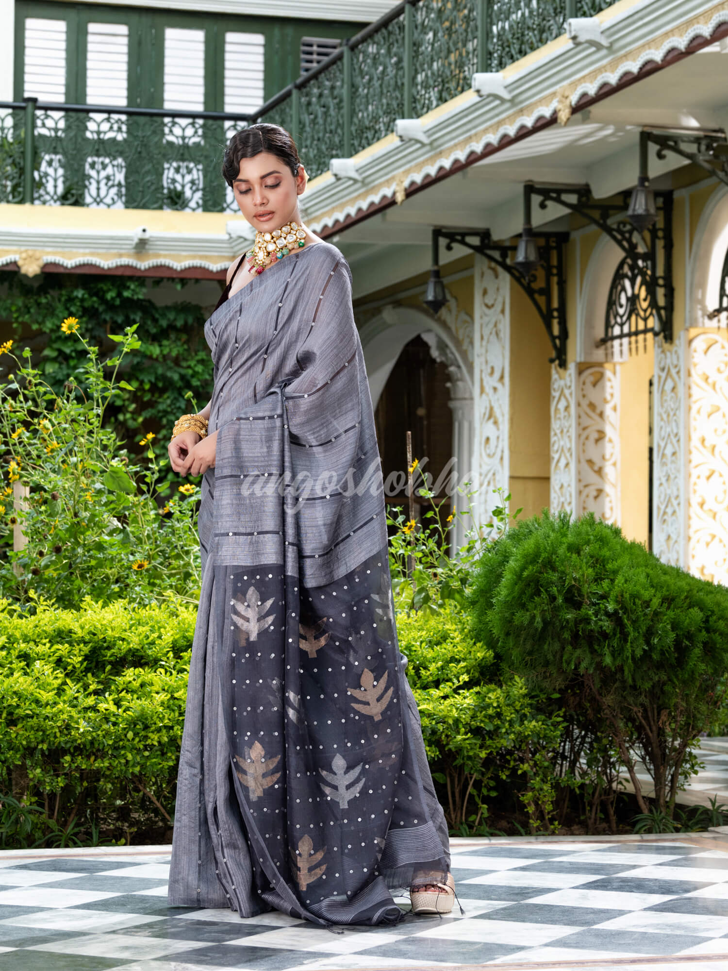 Silver Matka Silk Handloom Saree wholesale price