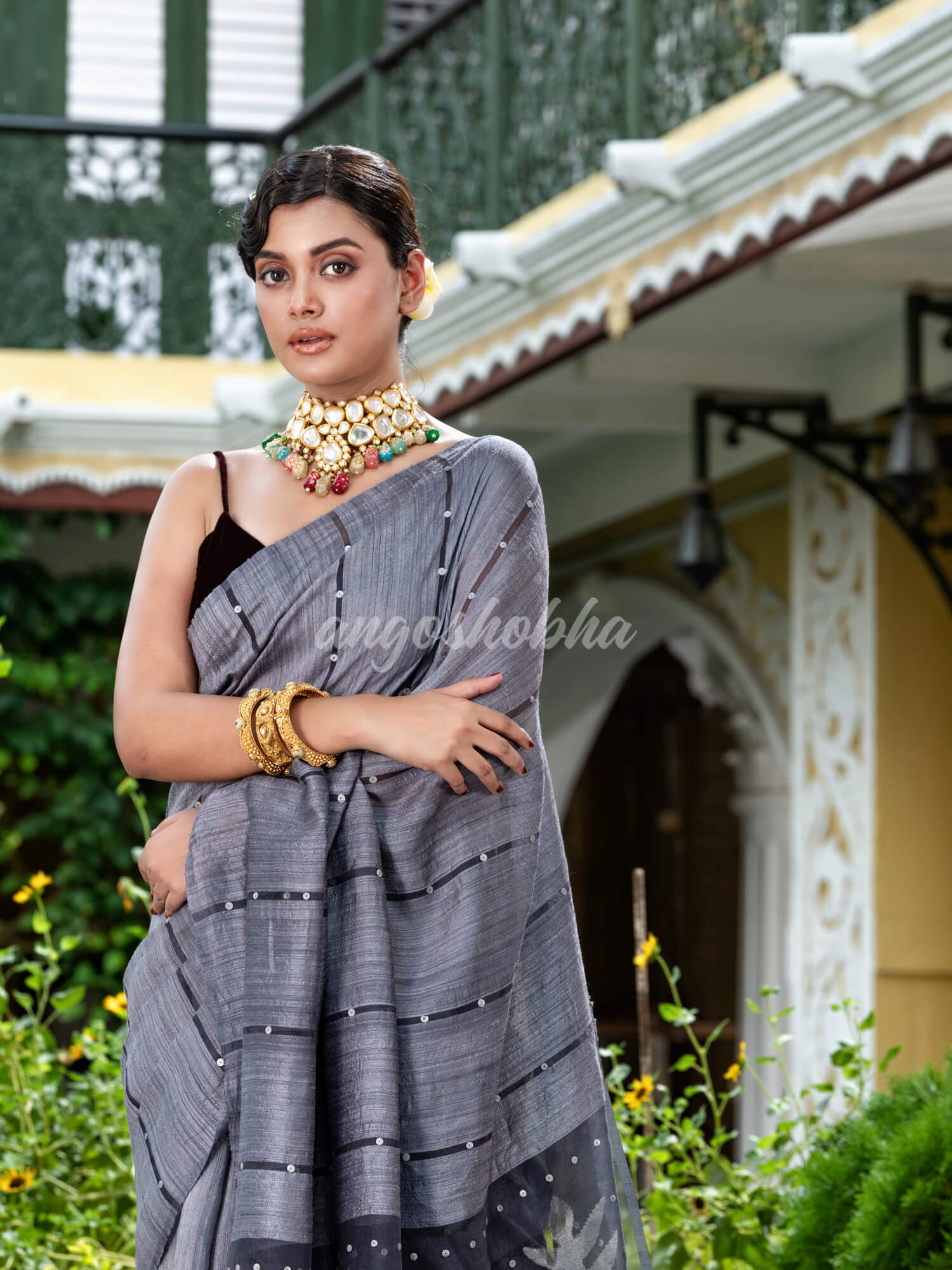 Silver Matka Silk Handloom Saree wholesale price