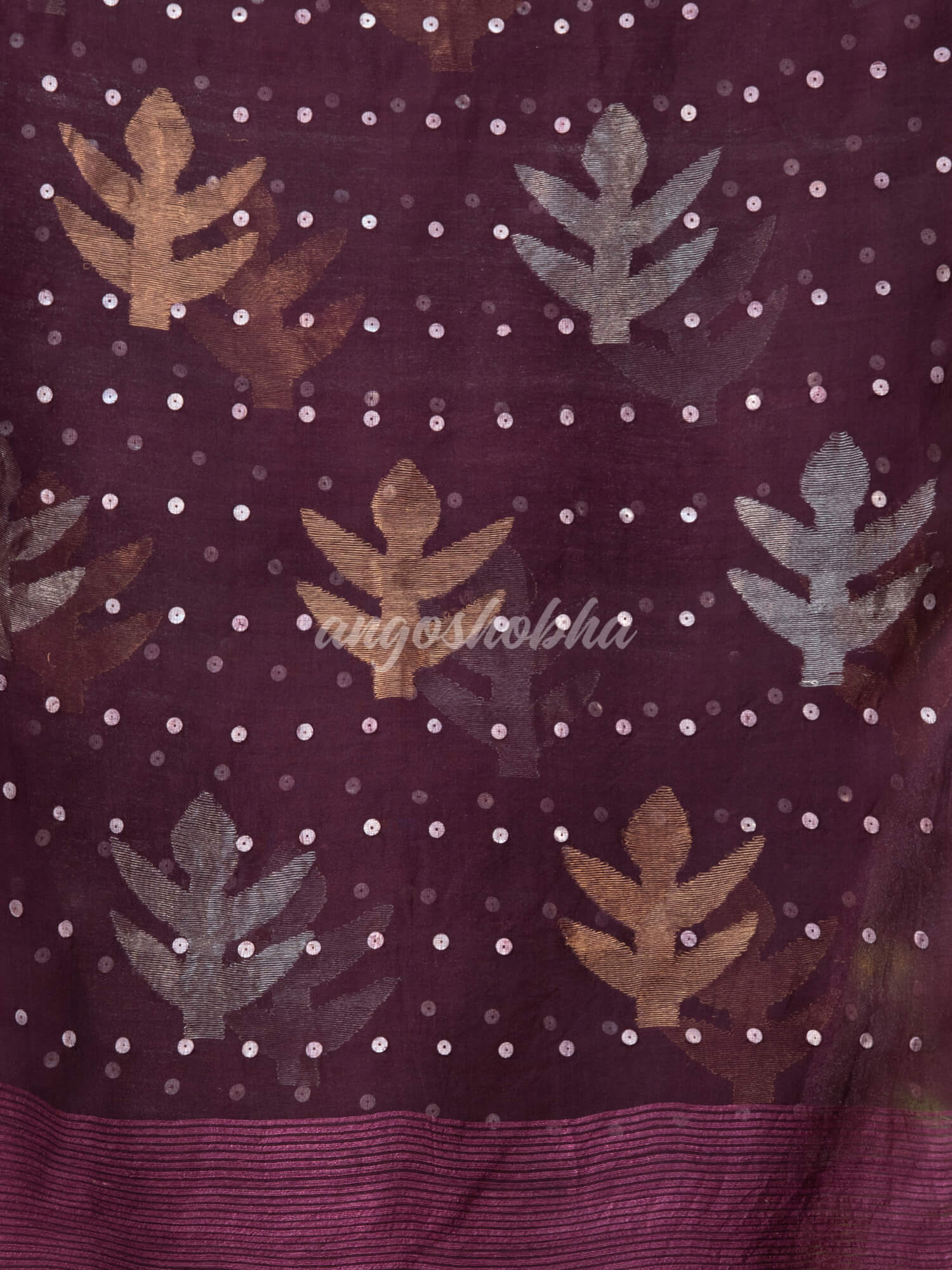 Purple Matka Silk Handloom Saree