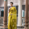 Lemon Matka Silk Handloom Saree