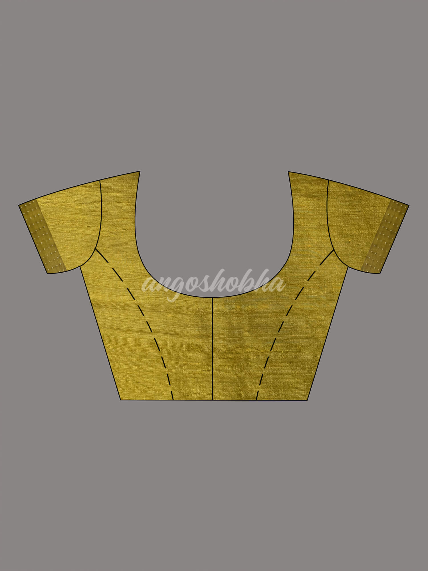 Lemon Matka Silk Handloom Saree blouse